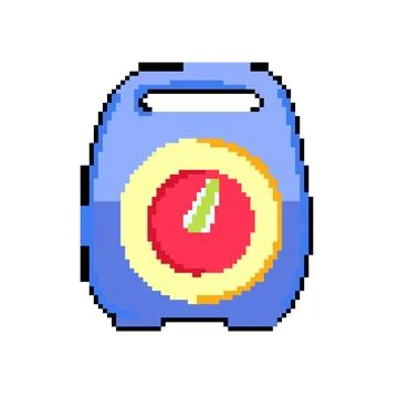 Food kitchen timer pixel art vector illustration Stockillustratie