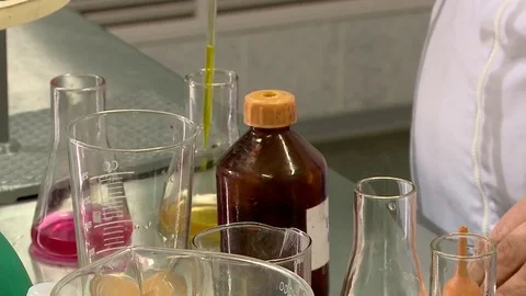 The food lab is doing the test Stock-Footage 72467014