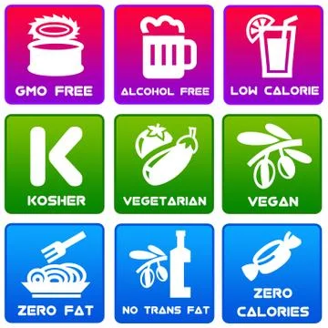 Food labels Stock Illustration