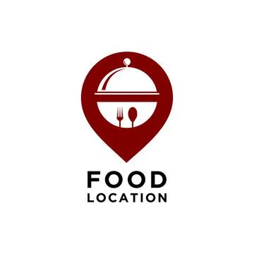 Food location logo vector template Illustrazione stock