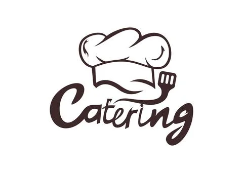 Food logo design template vector, Cafe or restaurant emblem Stock Illustration