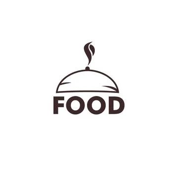 Food logo design template vector, Cafe or restaurant emblem Stock Illustration