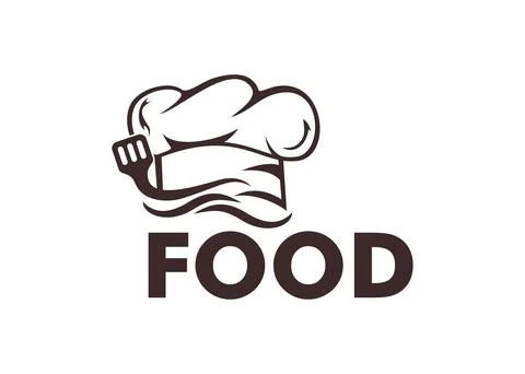 Food logo design template vector, Cafe or restaurant emblem イラスト素材