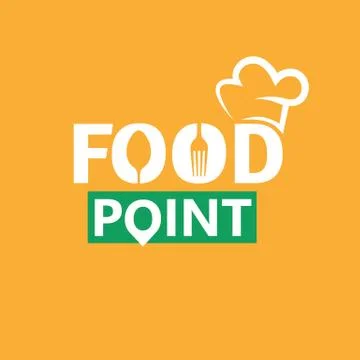 Food logo template. Design elements with spoon and fork. Minimalistic logo Stock-Illustration