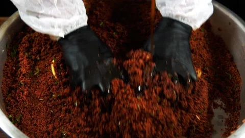 A food made from bulgur Stock Footage 167925161