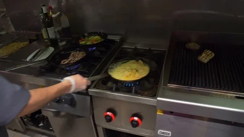 Food Making in cafe Stock Footage 88133261