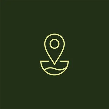 Food maps logo Stock Illustration