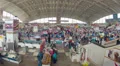 Food market, people motion. Slider, zooming, time-lapse shot HD Footage