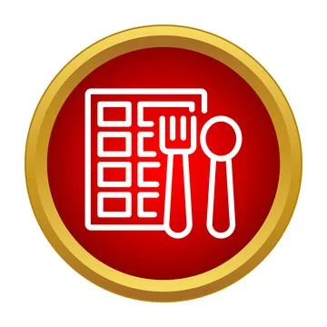 Food menu list with fork and spoon icon Stock Illustration