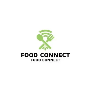 Food Network and connection vector logo design template idea and inspiration Stock Illustration