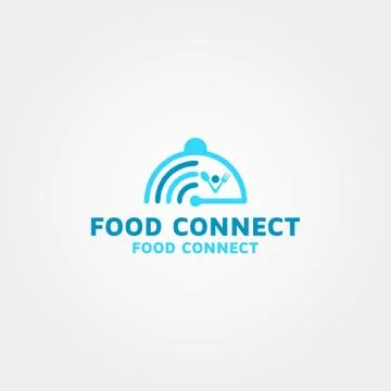Food Network and connection vector logo Stock Illustration