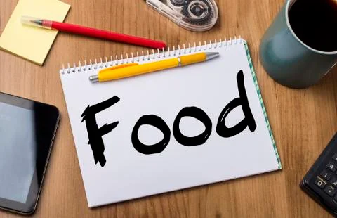 Food - Note Pad With Text Stock Photos