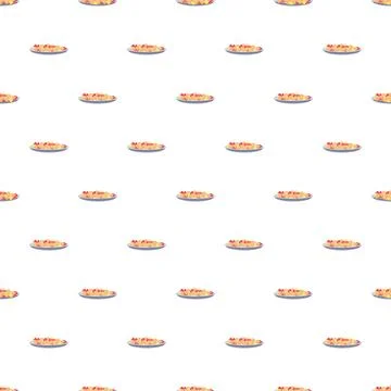 Food omelet pattern repeating breakfast design element Stock Illustration