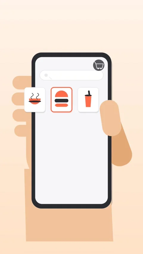 Food Order App Видео 342480622