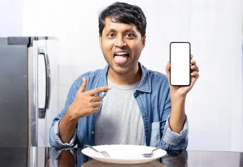 Food ordering application Stock Photos