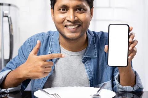 Food ordering application Stock Photos