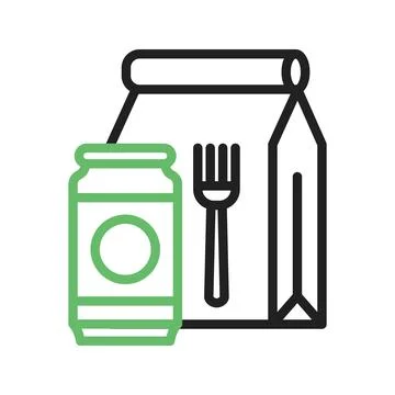 Food Pack icon vector image. Illustrazione stock
