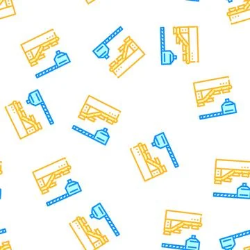 Food packaging line vector seamless pattern Stock Illustration