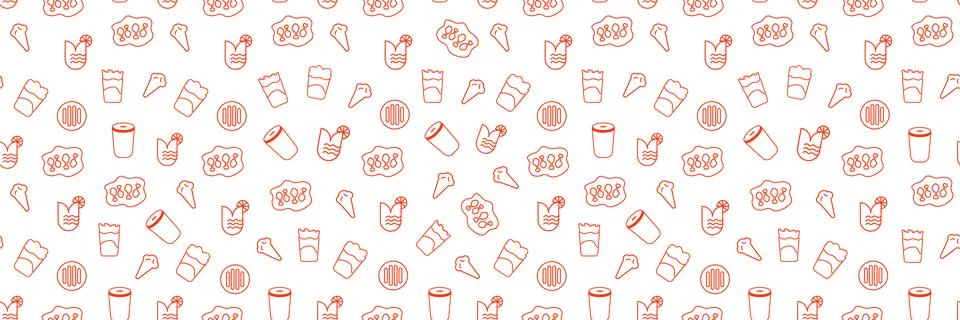 Food Pattern Background Stock Illustration