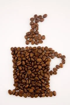 Food pattern coffee bean caffeine developing eat Stock Photos