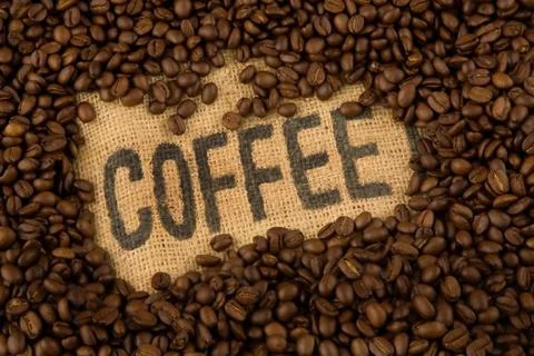 Food pattern coffee bean caffeine developing eat Stock Photos
