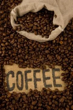 Food pattern coffee bean caffeine developing eat Stock Photos