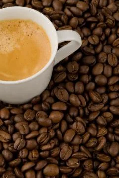 Food pattern coffee bean caffeine developing eat Stock Photos