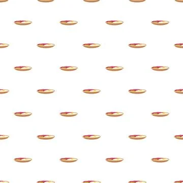 Food pattern design repeating on white background 库存插图