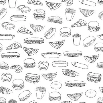 Food pattern Stock Illustration