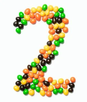 Food pattern made from children's candy. Stock Photos