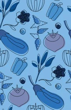 Food pattern seamless design graphic Stock Illustration