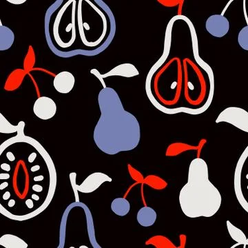 Food pattern seamless design graphic Illustrazione stock