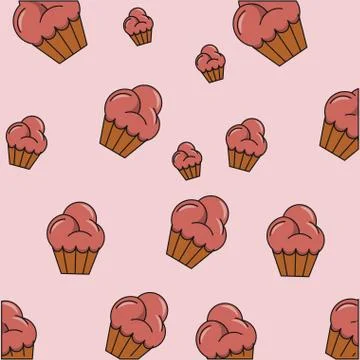 Food pattern theme wallpaper Illustrazione stock