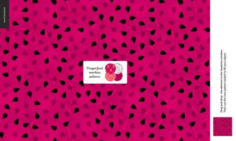 Food patterns, fruit, dragonfruit Stock-Illustration