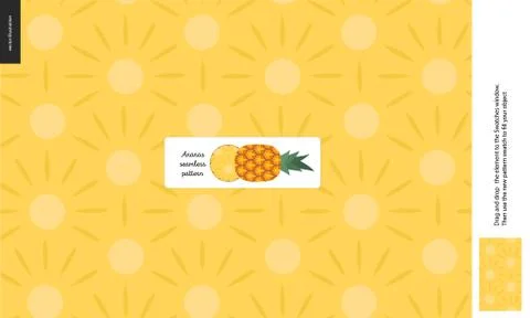 Food patterns, fruit, pineapple Stock Illustration