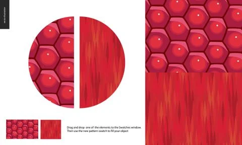 Food patterns, fruit, pomegranate 스톡 일러스트