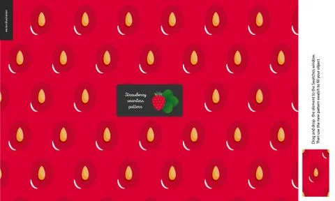 Food patterns, fruit, strawberry Stock Illustration