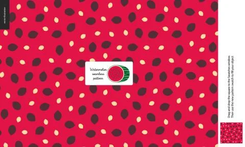 Food patterns, fruit, watermelon Stock Illustration