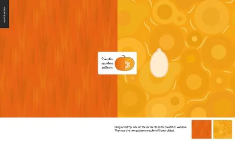 Food patterns, vegetable, pumpkin Illustrazione stock