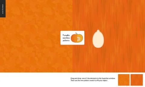 Food patterns, vegetable, pumpkin Stock Illustration