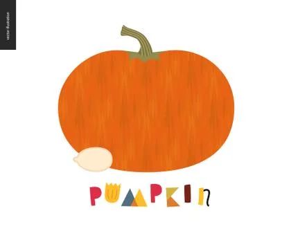 Food patterns, vegetable, pumpkin Stock Illustration