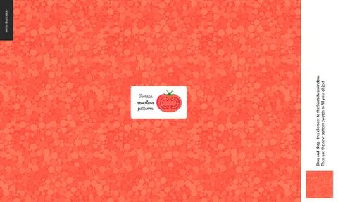 Food patterns, vegetable, tomato Stock Illustration