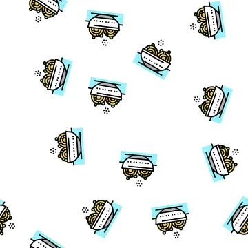 Food with peas vector seamless pattern Illustrazione stock