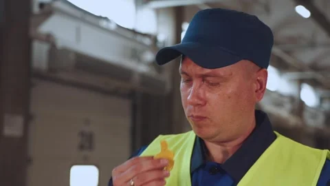 The food picker steals in the warehouse Stock Footage 310745982