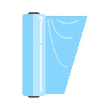 Food plastic wrap roll for kitchen use icon Stock Illustration