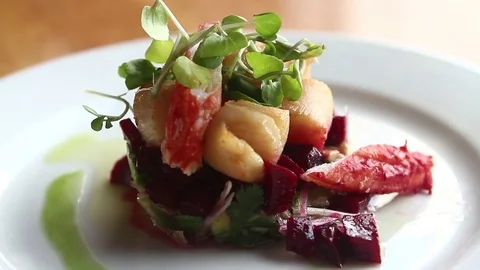 Food on plate Stock Footage 77046449