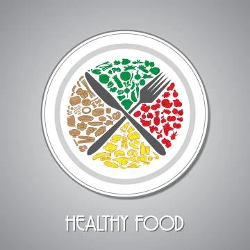 Food plate 스톡 일러스트