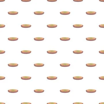 Food plates seamless pattern featuring healthy dishes 스톡 일러스트