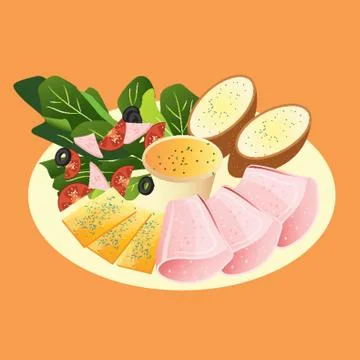 Food Platter Stock Illustration