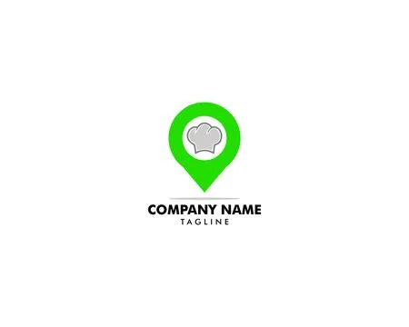 Food Point Logo Design Template Stock Illustration